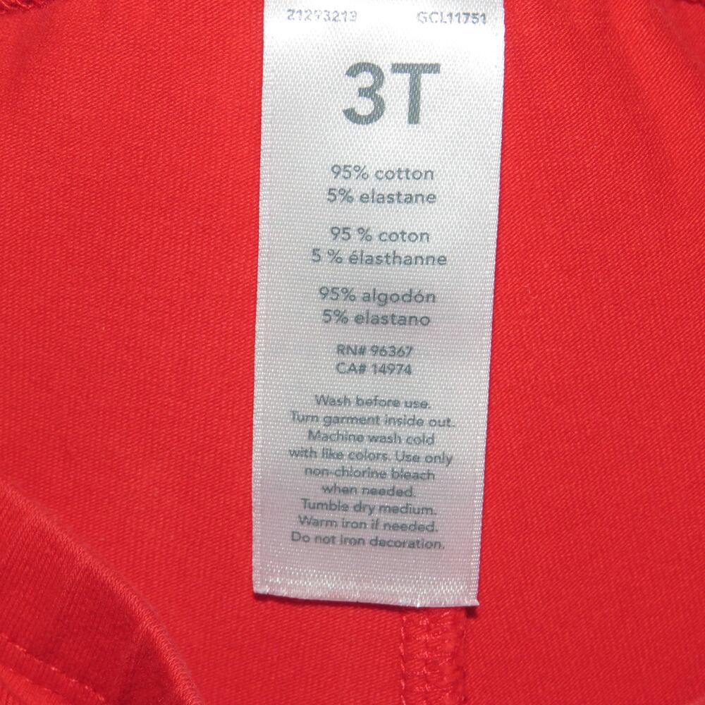 OskKosh Red Capri Pull On Toddler Leggings - Picture 6 of 6